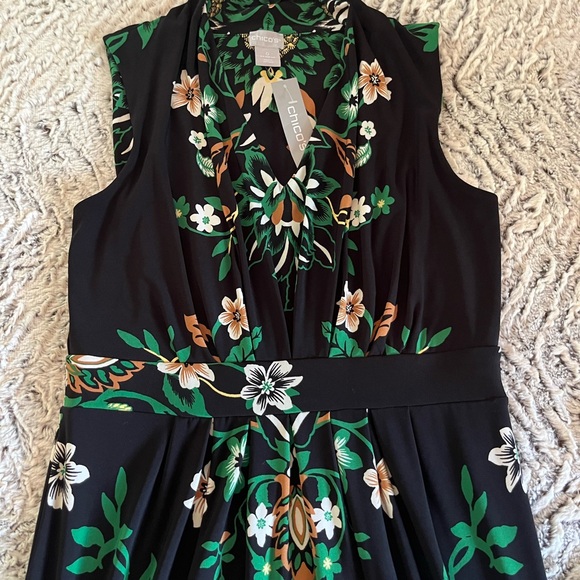 Chico’s NWT Black Sleeveless Maxi Dress Sz Euro 0 (fits as size 4 -6 U.S.) - Picture 1 of 8